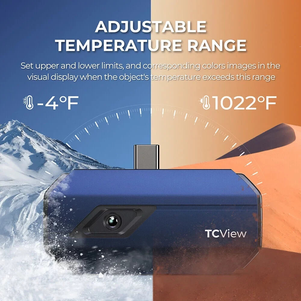 Imaging TC001 Thermal Camera Smartphones, 256x192 Thermal High Resolution & TOPDON for IR Imager PC Tablets