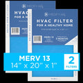 95% Particles Medify Air 13, (MERV 14x20x1 Filter HEPA 2-Pack) Cleaning Pleated Air