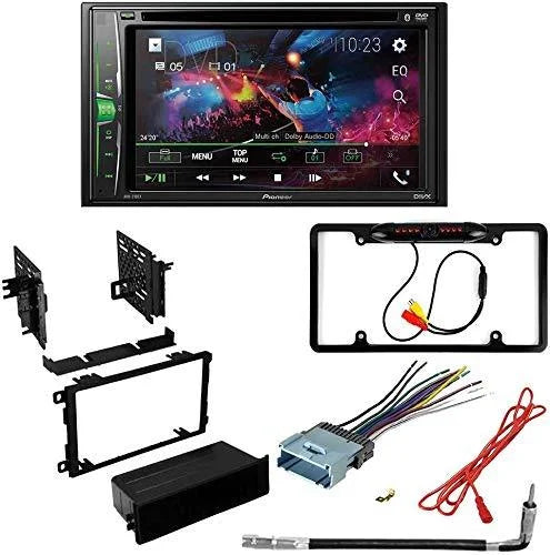 Digital W/ Media Bravada Oldsmobile KIT4835 Kit/in-Dash AM/FM 2002-2004 with for Camera/Installation Car Touchscreen Pioneer Bluetooth/Backup DVD/CD Receiver Double AVH-241EX Stereo 6.2" Bundle DIN