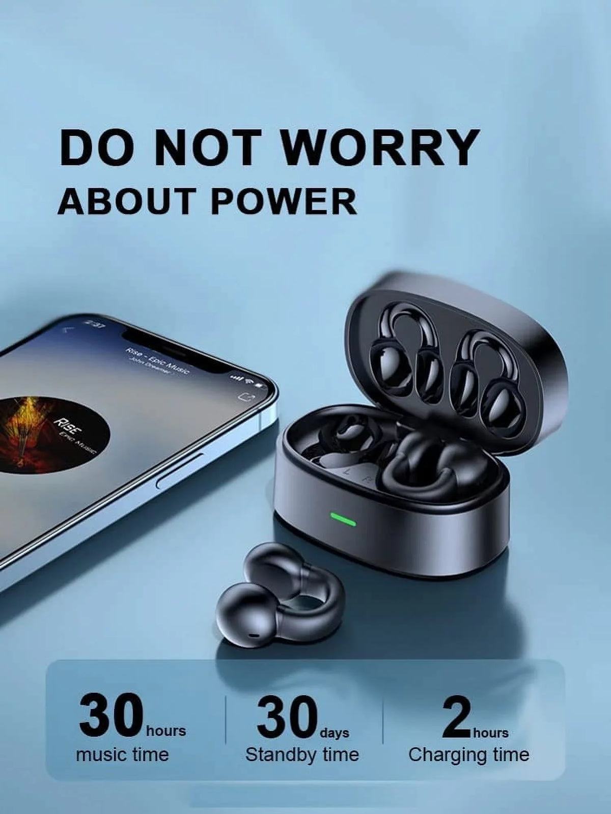 Conduction G (2023)/5G 5G Phone Headphones Motorola Earphones Bone Case Earbuds Charging Stylus Moto Stereo - Mic B4K Wireless Hands-free Ear-Clip TWS True Bluetooth for (2023) Power