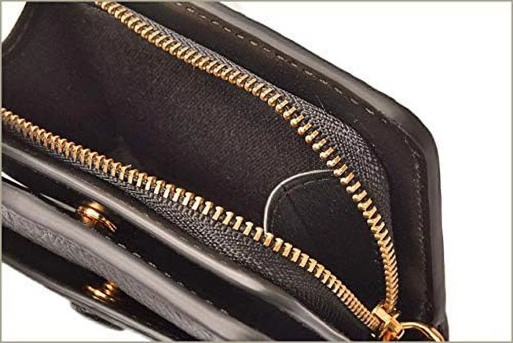 City Empire Mini M0014215 Marc Compact Black Leather Leather Wallet Women's Jacobs