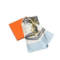 (Good) scarf light blue Pre-Owned HERMES Hermes Carre90