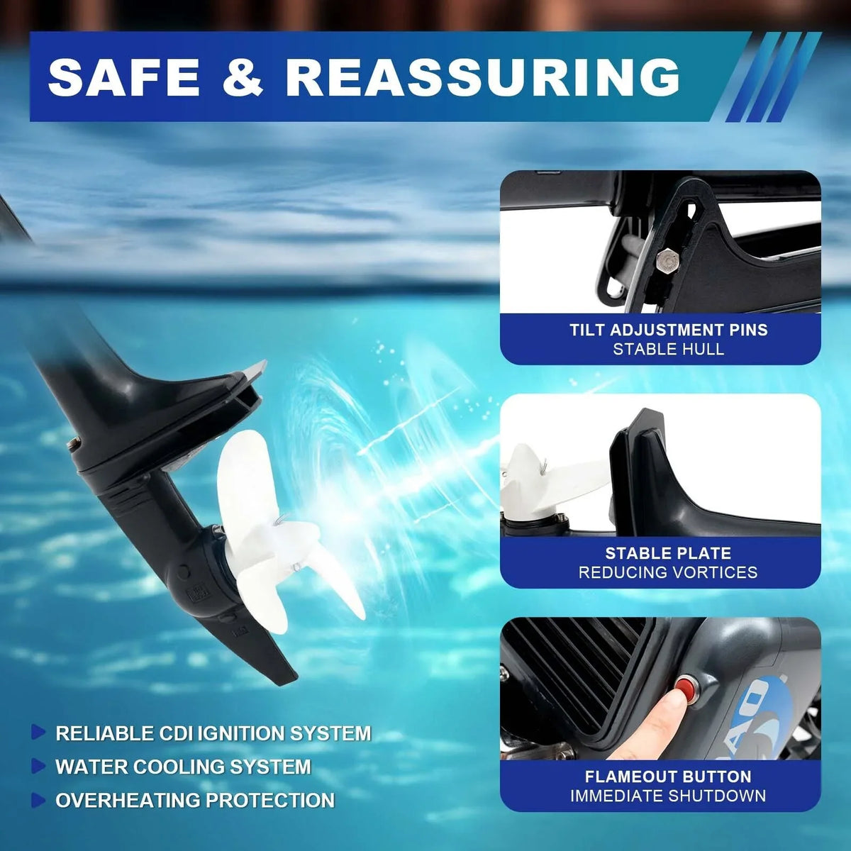 Motor Engine Engine Cooling Duty Stroke 2 Boat liquid System Heavy 3.5HP Outboard