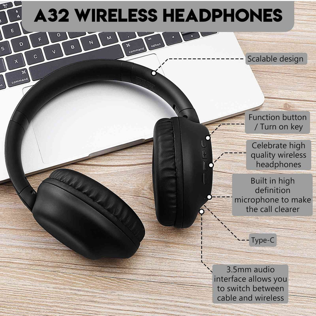 – Perfect Headphones classic Gear LTE Noise-Cancelling, II UrbanX Bluetooth 955 S3 For Overhead Wireless Black Comfort with