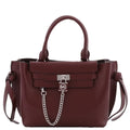 Belted Kors Michael Leather Legacy Small Hamilton Satchel Merlot