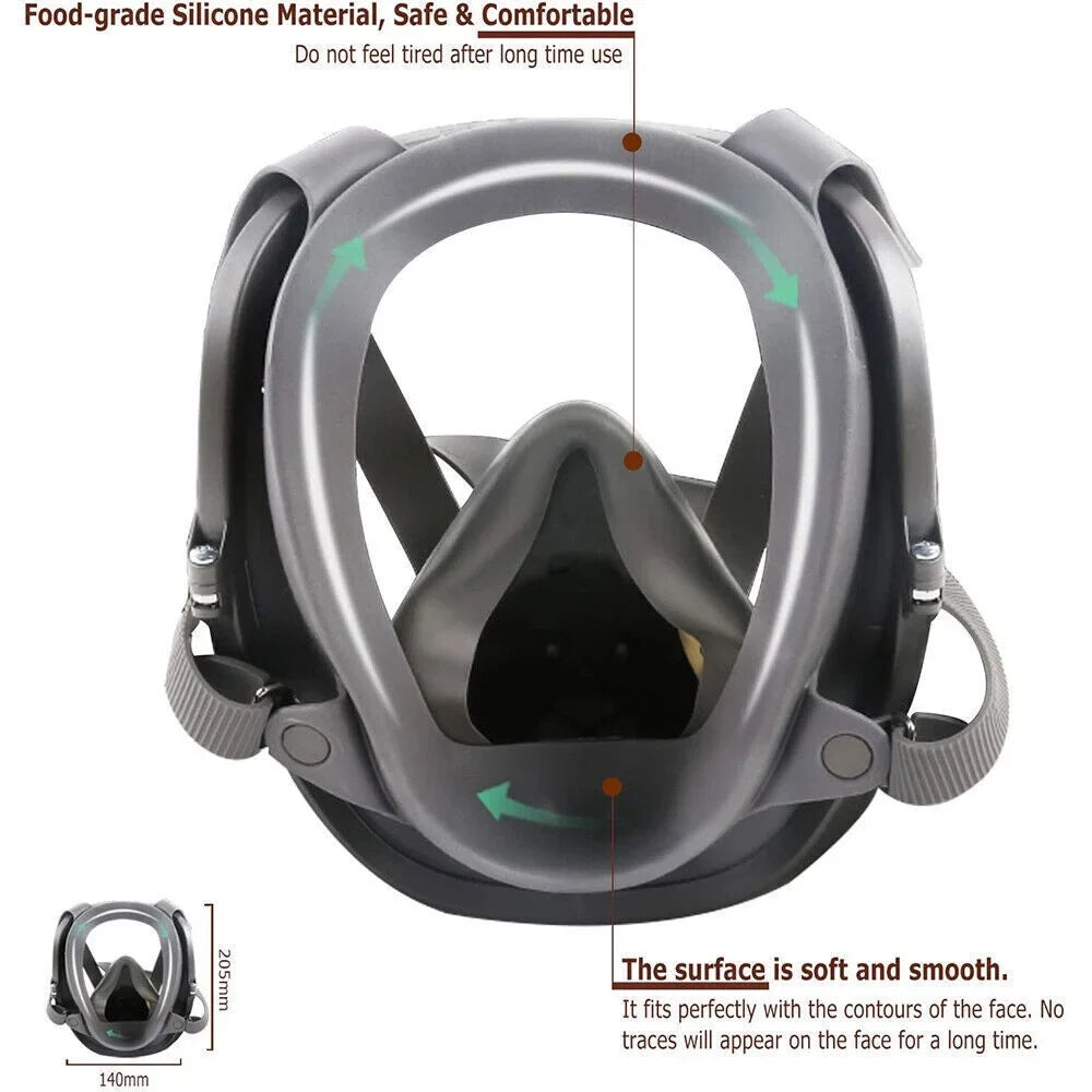 for Facepiece Face Mask Painting Spraying w/Filters Set Gas Full Respirator 6800