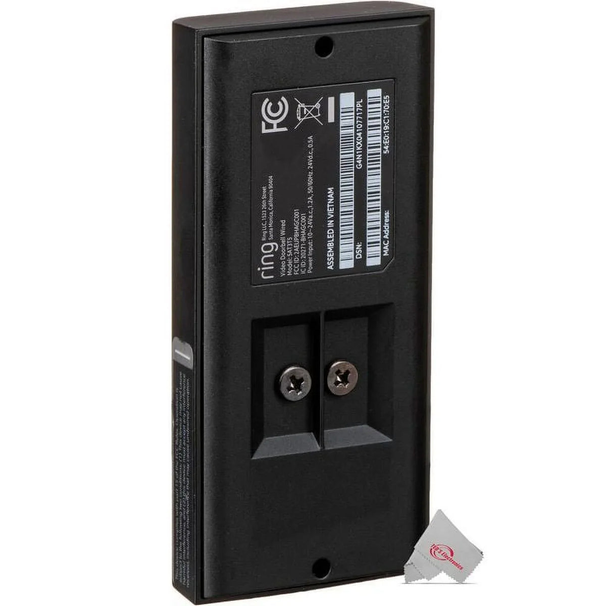 HD Doorbell Wired 2x Black Video 1080p