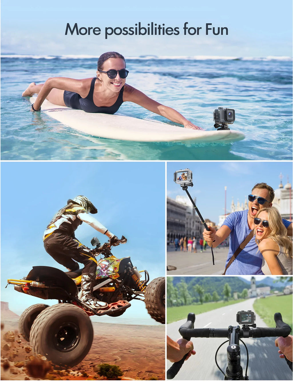 Dual Touchscreen WiFi 4K HD Sports Batteries Camera A100s 20MP APEMAN Action 40M Ultra 50fps mAh 1350