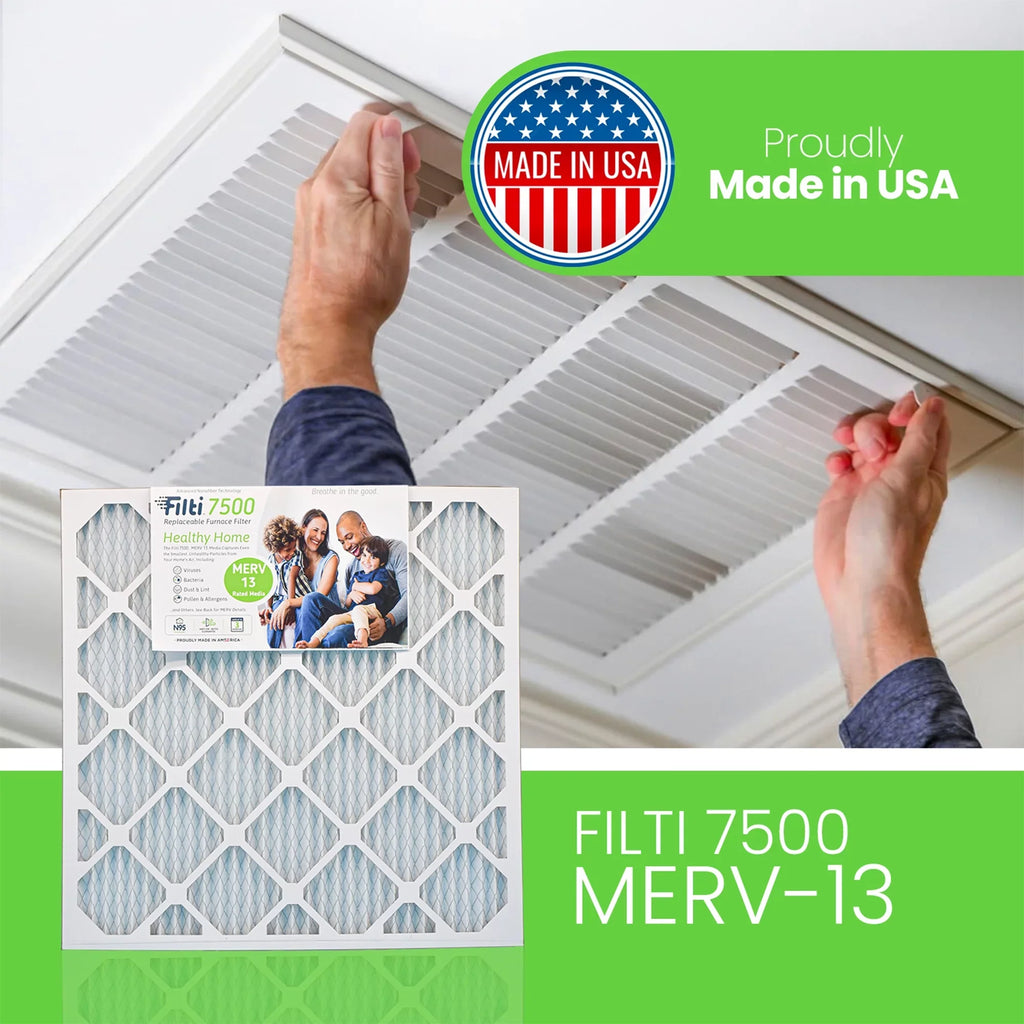 Pleated 13 Air Home HVAC Furnace 20x25x1 Filti Pack) 7500 MERV Filter (4