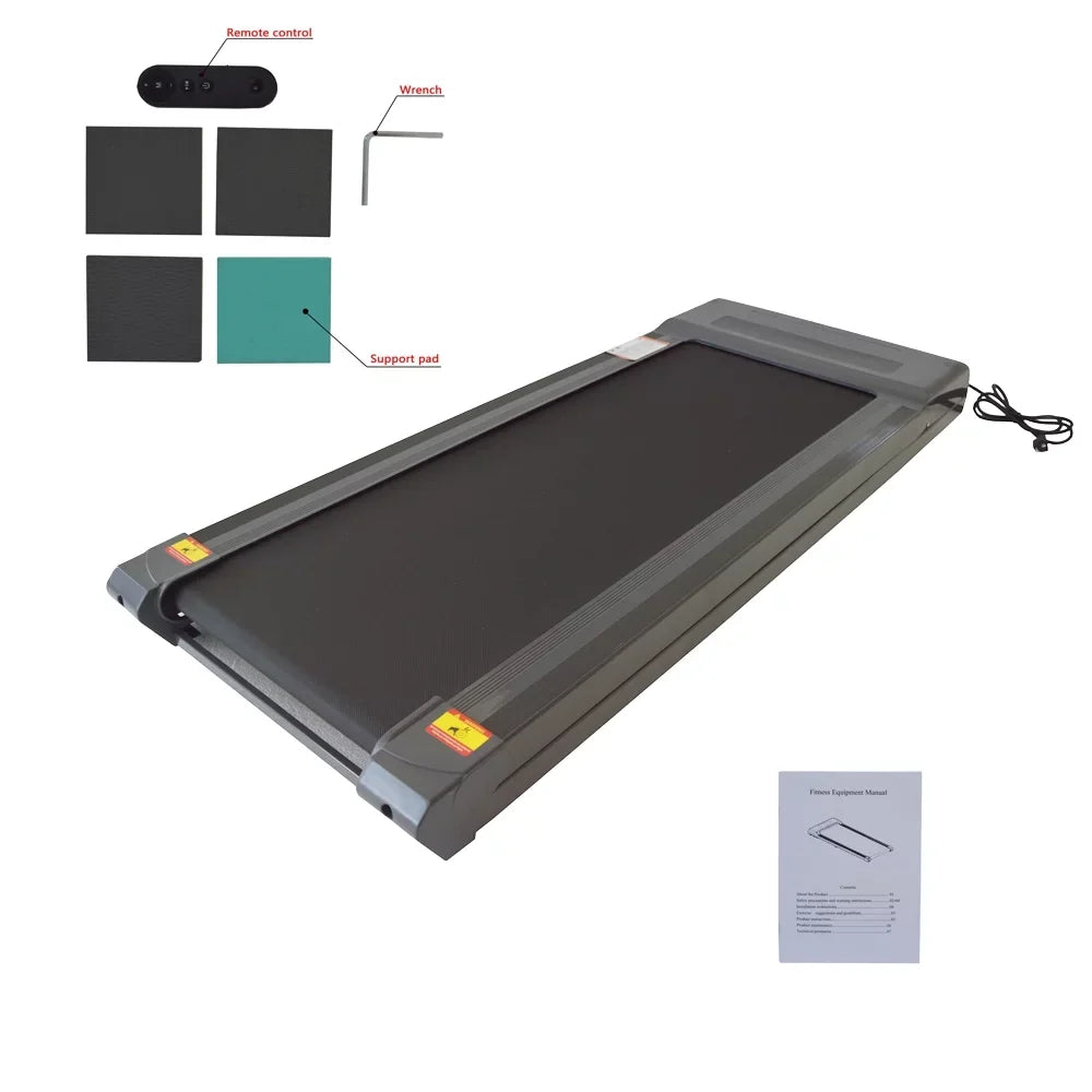 Treadmill Smart 1-8km/h Black Small EQCOTWEA Silent Home