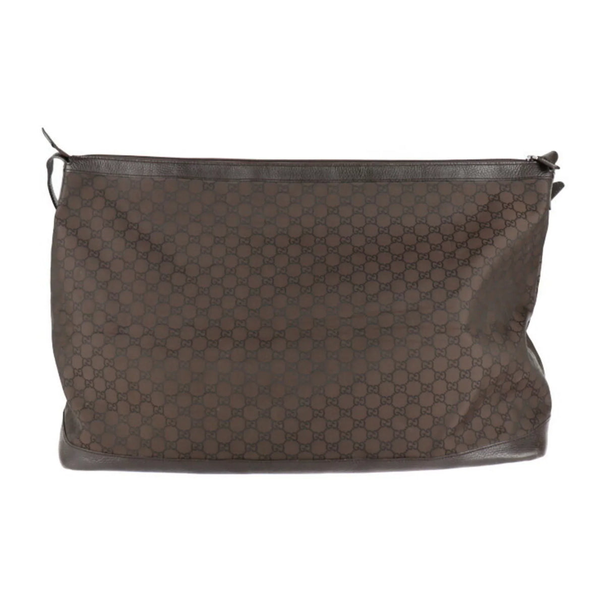 (Good) 105669 Boston GG Pre-Owned Bag Leather Shoulder Nylon Travel Brown