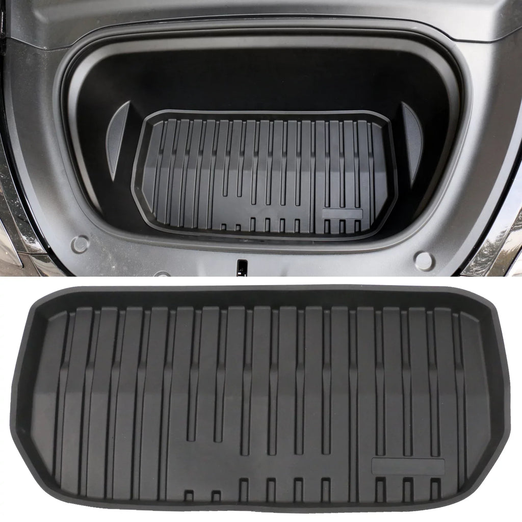 Mats Liner TPE All 2020-2023 Mat Ikon Injection Interior Trunk Y Tesla climate with Liner Waterproof Storage Black Model Trunk Compatible Accessories Anti-Slip Cargo Under Motorsports Frunk Cargo