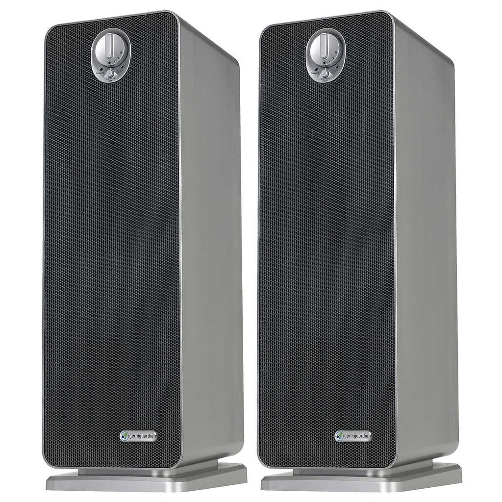UV 2-pack Odor True Purifier, Air 22 GermGuardian with and Sanitizer Reduction, HEPA