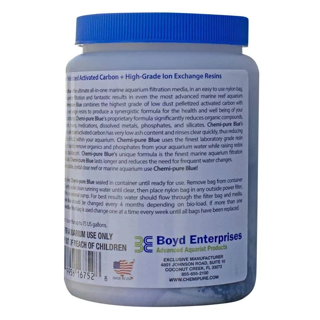 Pack) Media 11-Ounce Filtration Chemi-Pure Enterprises (2 for Boyd Aquarium, Blue