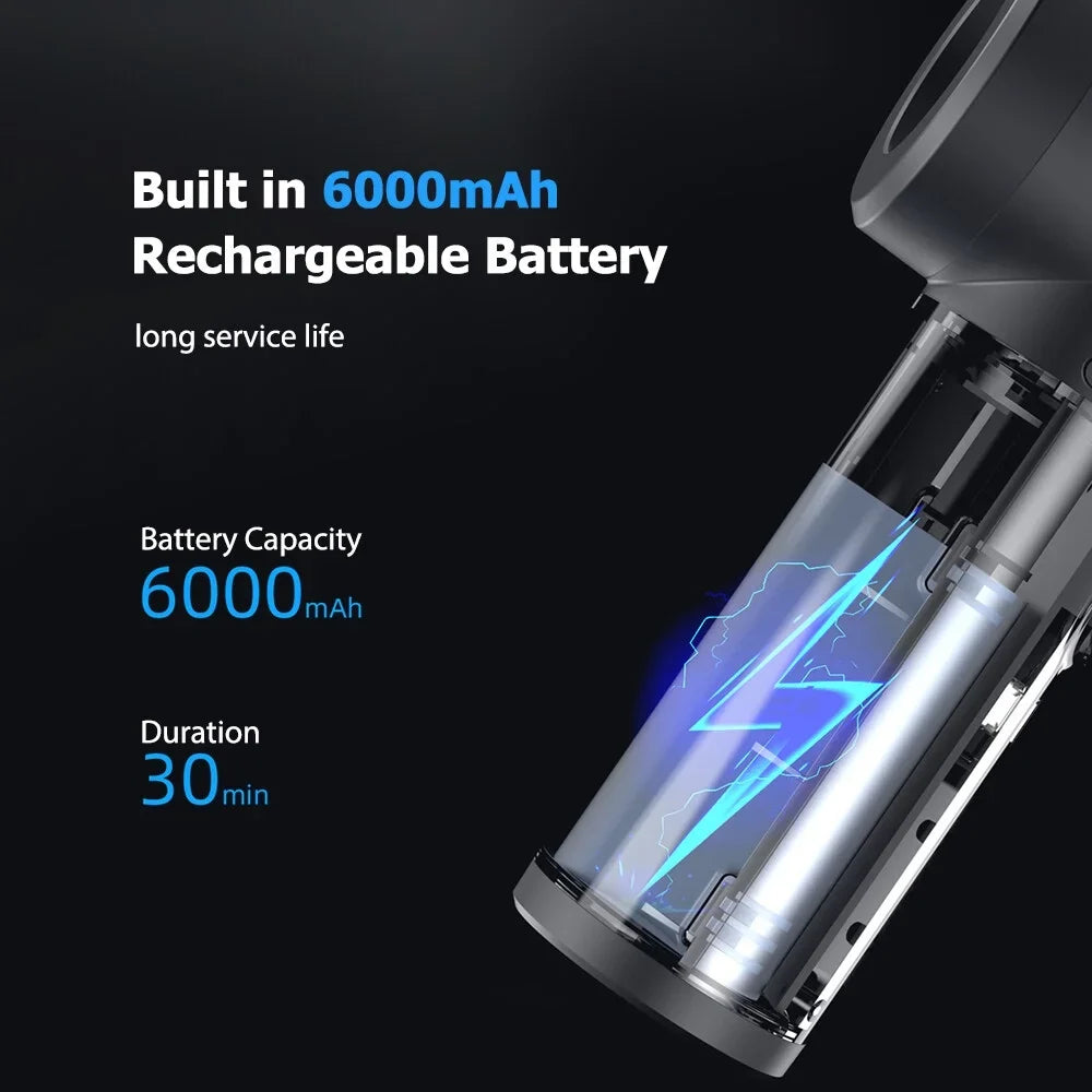 Air 50000RPM Dust for Device with Light Powerful 100W Pump 2-in-1 Cleaner & Rechargeable Duster Air Pump Blowing Dust Blower Electric Multifunctional Remover Air Dust Cordless Dust LED Inflatable