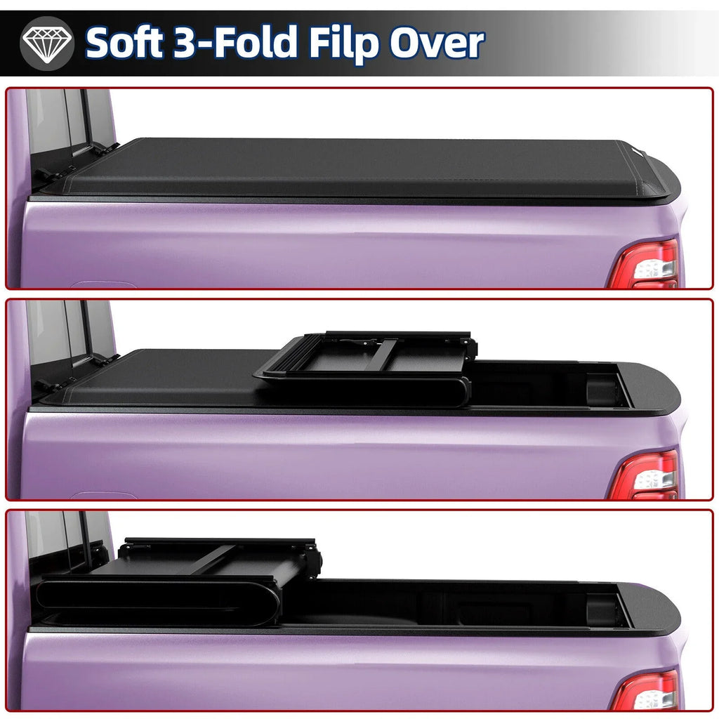 Soft Jeep Tonneau Gladiator 5 Ledkingdomus Top Bed Truck for Feet JT on Cover 2020-2023 Tri-fold