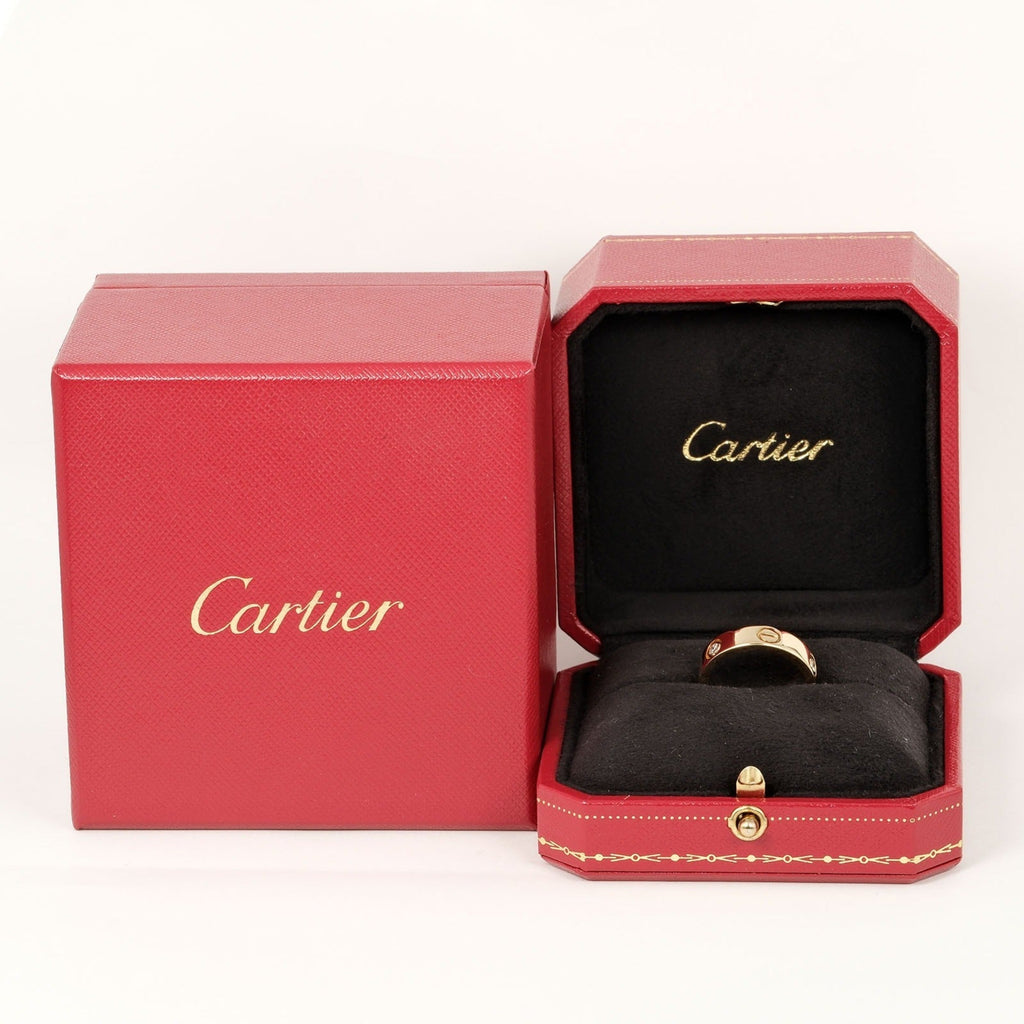 3P, (Good) Pre-Owned dimension approx. 8.67g, K18 half Cartier diamond, I132124019 yellow ring, 15 gold, Love