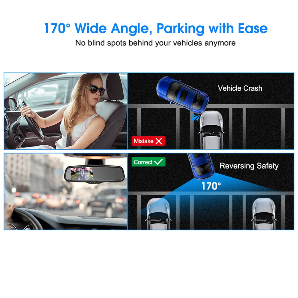 Rear Night Look View Mirror Camera Camera Wireless Oem System Car (T1400U) Backup Camera for Super for Reversing Auto-Vox Backup Trucks, Vehicles Vision