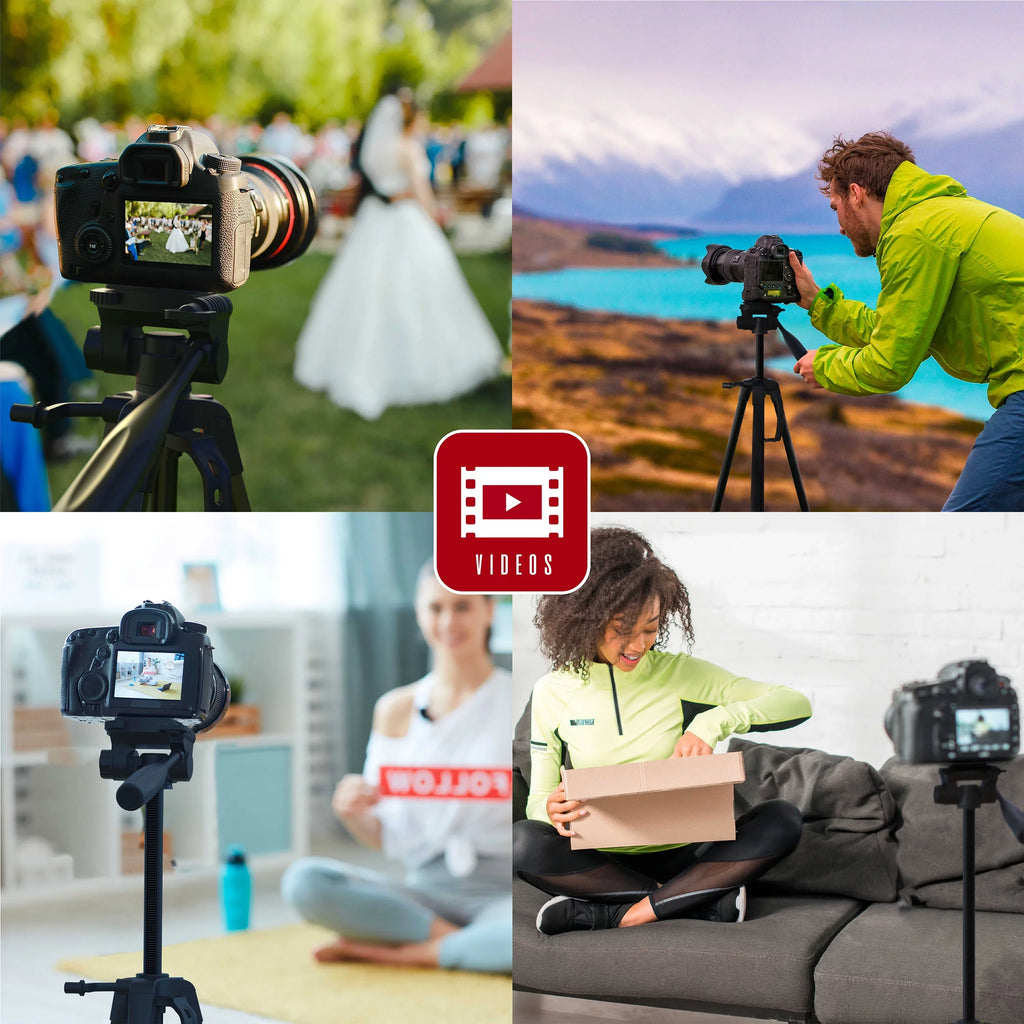 Carry Lightweight Aluminum Mounting Phone/Camera W/ for Air Pro Tripod & 57” - Bag On Screws Stand