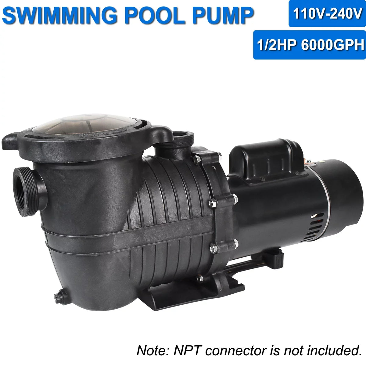 6000GPH, Circulation, 1.5HP Swimming iMeshbean 110V-230V, Max Pool liquid Above Motor Swimming w/ 69FT, Strainer and Pool Head Ground Pump, In-ground Basket Inground Pool for