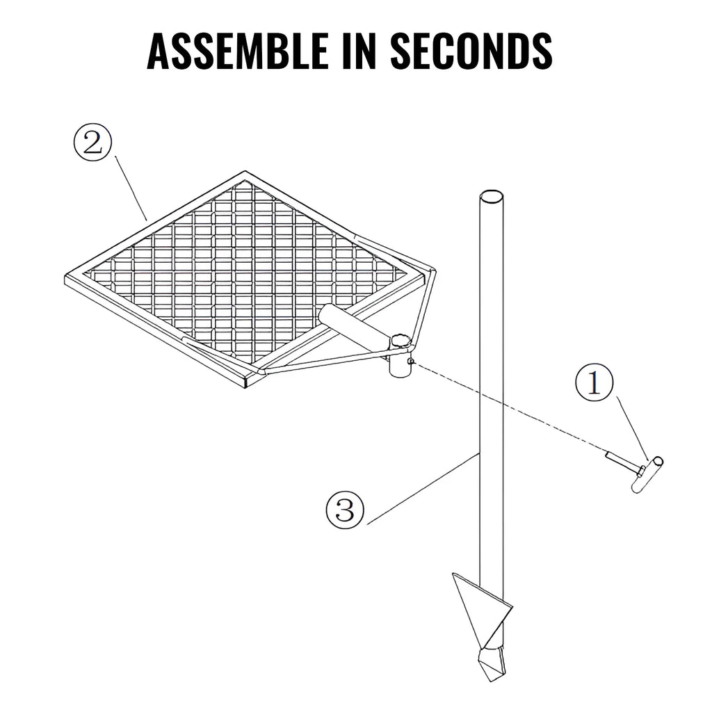 Duty Grate x Adjustable Grill Steel Cooking 16" Swivel BENTISM Open Campfire Heavy 16" Fire