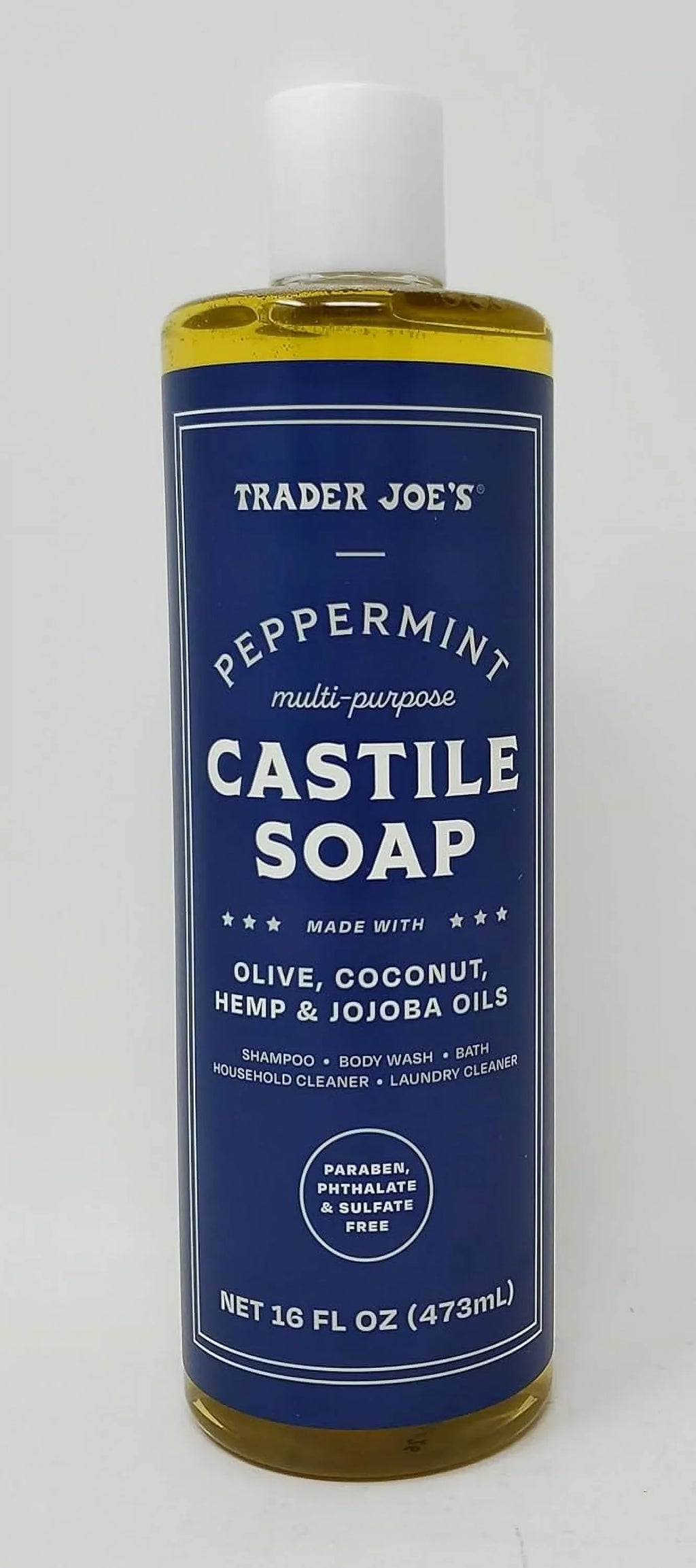 1) With Olive, Jojoba and 16 Multi-Purpose Joe's Oils Soap ml of Trader Castile oz/434 Hemp, Made (Pack fl Peppermint Coconut,