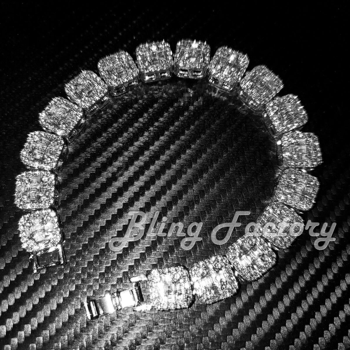 BRACELET WATCH BAGUETTE HOP DIAL SILVER ICED RED STONE BLING PT & HIP LUXURY