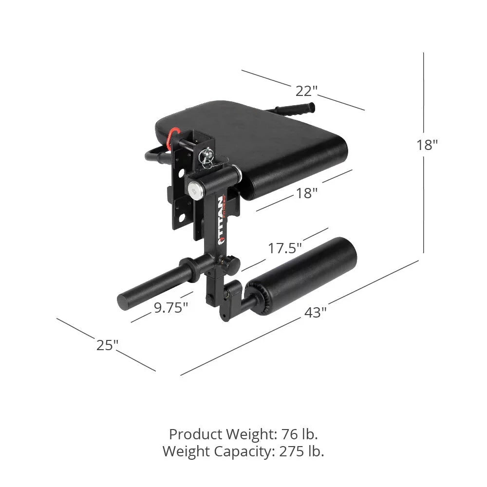Curls Curl LB, Attachment, Perform Extension 275 One-Leg Leg Rated Extensions Titan and Seated Hamstring Fitness Or Rack Plate-Loaded Series TITAN Leg