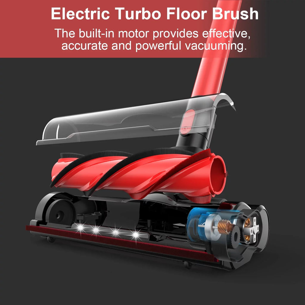 Stick Motor Vacuum Cleaner Hard for 23KPA Carpet, Brushless K17 Floor, Cordless