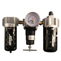 Lubricator NPT Trio FRL Polycarbonate and 1101 Milton 3/8" Milton Trio Regulator 3/8" Filter Deluxe