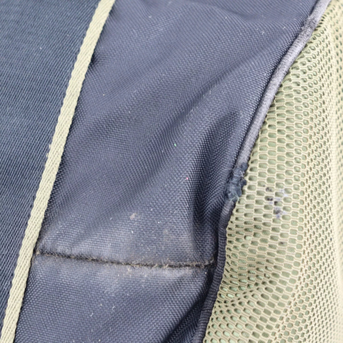 Series Canvas Shoulder Cocomark Black Line 10 Green Sport Cylindrical (Fair) Pre-Owned Nylon Travel Round Khaki Bag Boston