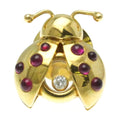 (Good) Gold Ladybug Brooch Gold (18K) Diamond,Ruby Yellow Chopard Brooch 2186 Pre-Owned