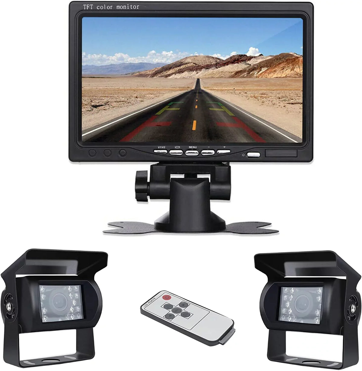 Rear 7 Wireless PCS Camera 2 Night Camera RV/SUV/Van/Pickup/Truck/Trailer Bileeko inchMonitor and for IR Backup Kit View RV Vision