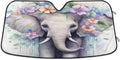 Sedans Shade Windshield Sun GZHJMY for Vehicle Cool Shade SUV Elephant for Truck,55"x27.6" Most Car Your Rays Foldable Blocks Shield UV Protector-Keeps Sun