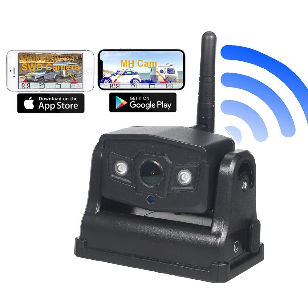 9600mAh View for Vehicle Camera, Ideal Battery, Wireless Magnetic Front/Rear Backup JLLOM WiFi