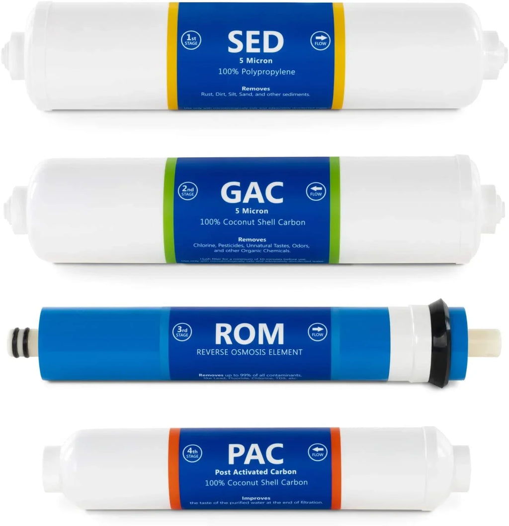 4 GDP RO Set Membrane 6 Filters Countertop Replacement Month 100 Carbon Set Connect Sediment Filter Filter Quick 1?4” Cartridges Osmosis Filters System Filter Reverse And
