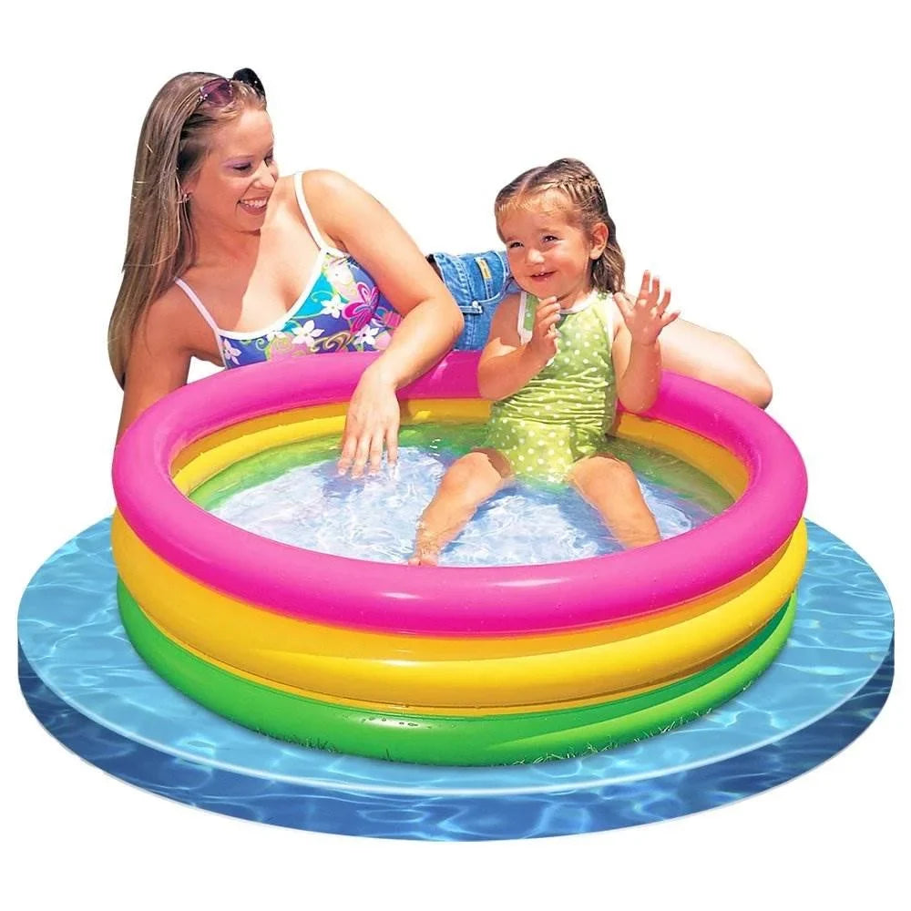 Multicolored Glow Swimming Pool, Intex Sunset Baby Colorful Inflatable 3