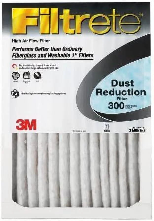 Basic Dust Pleated 3 Air 3M Lint Reduction Filter, 16x25x1-In. 6 301DC-6 Months, Quantity - &