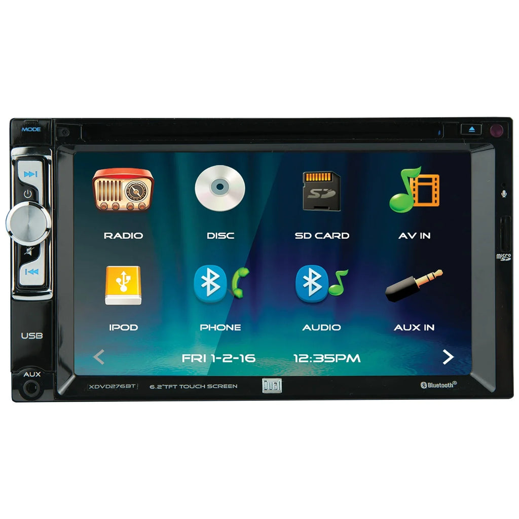 Xdvd276bt Dual 6.2-inch DVD/CD In-Dash Double-din Receiver