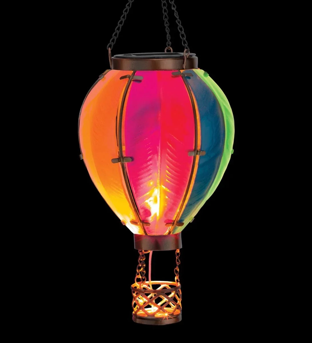 Lighted Regal Lantern, Light Solar Art LED exterior Air H - Hot Balloon