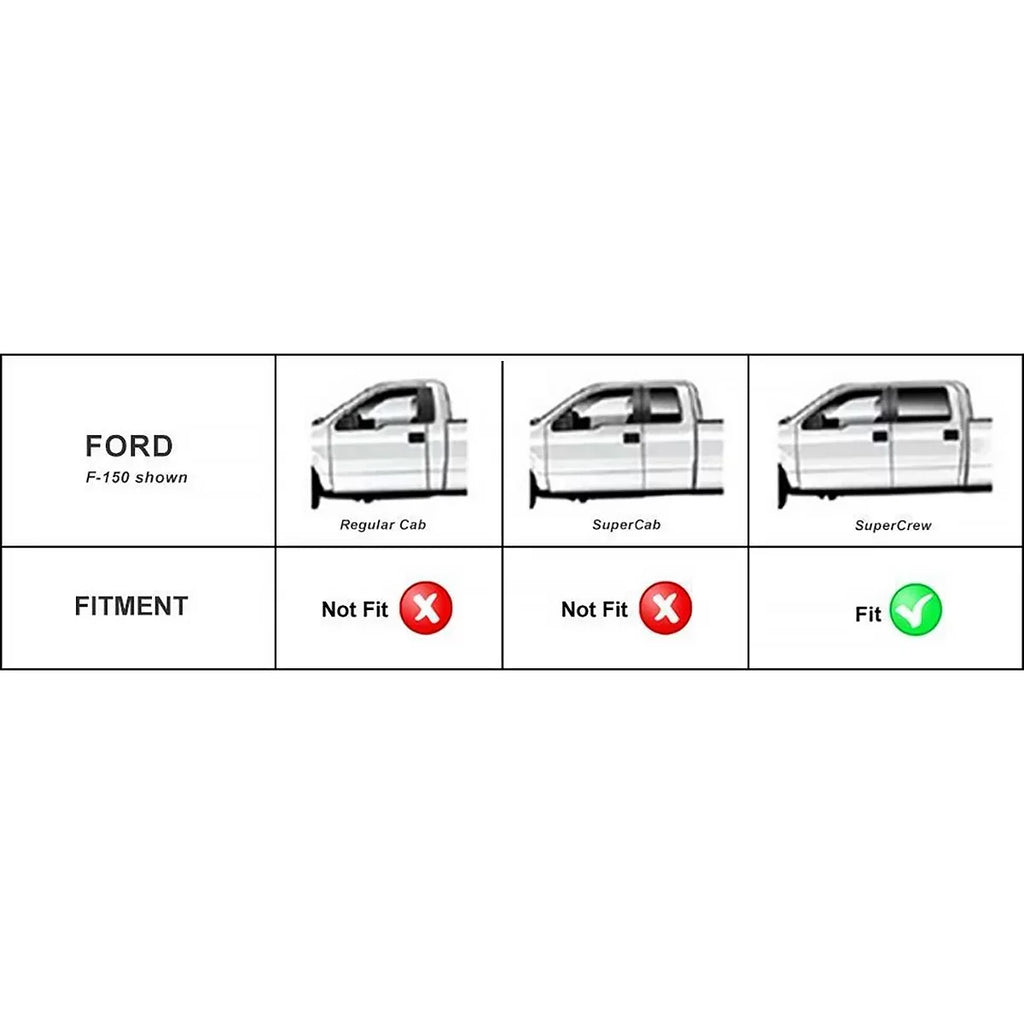 Crew Rear Ledkingdomus for F150 Floor 2024 Front TPE Mats 3-Piece All-climate Cab Rubber Super Set and 2015-2023