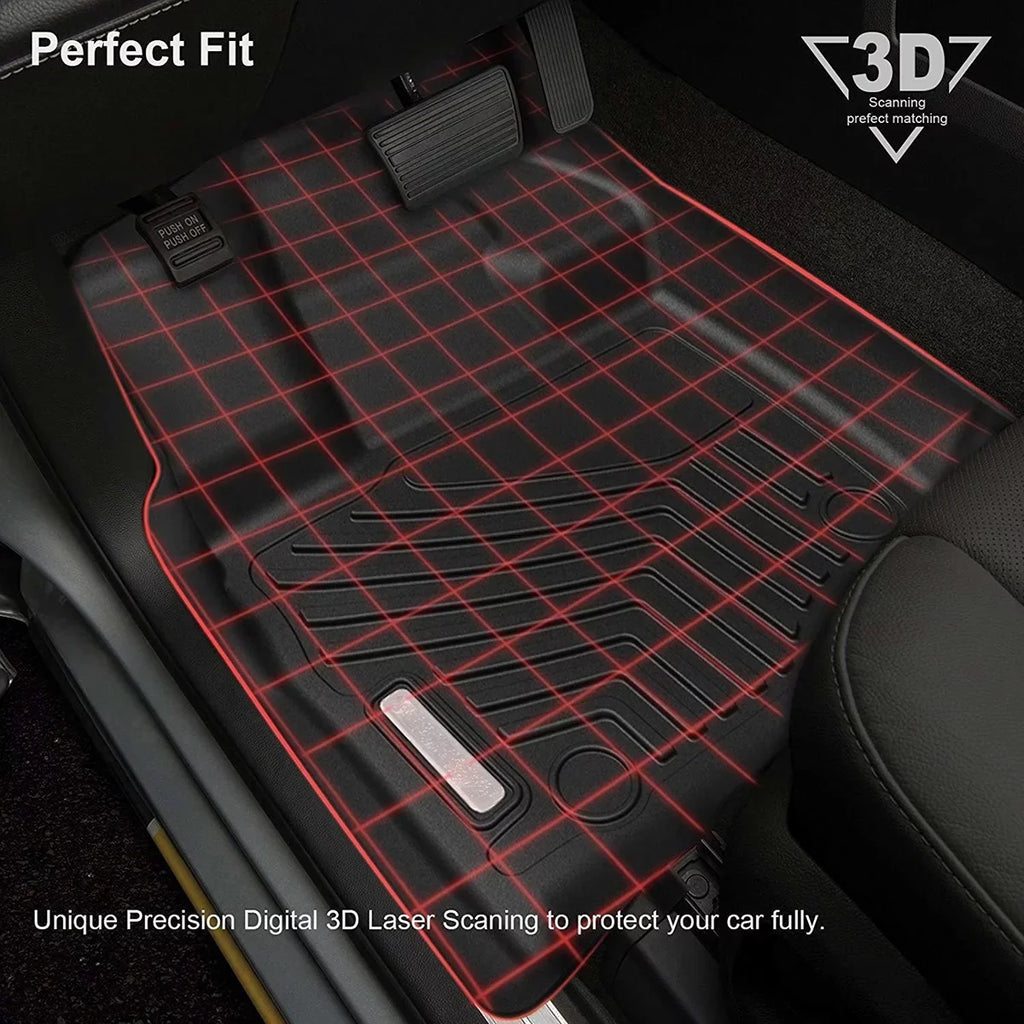 Crew Rear Ledkingdomus for F150 Floor 2024 Front TPE Mats 3-Piece All-climate Cab Rubber Super Set and 2015-2023