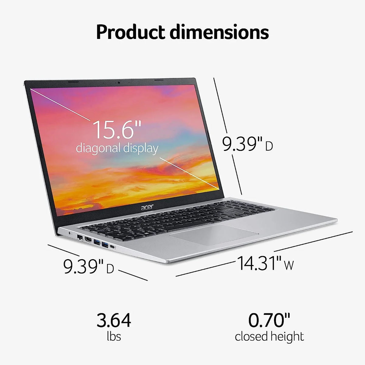 Laptop Accessories A515-56-36UT Slim 5 (Bundle) With Aspire Acer