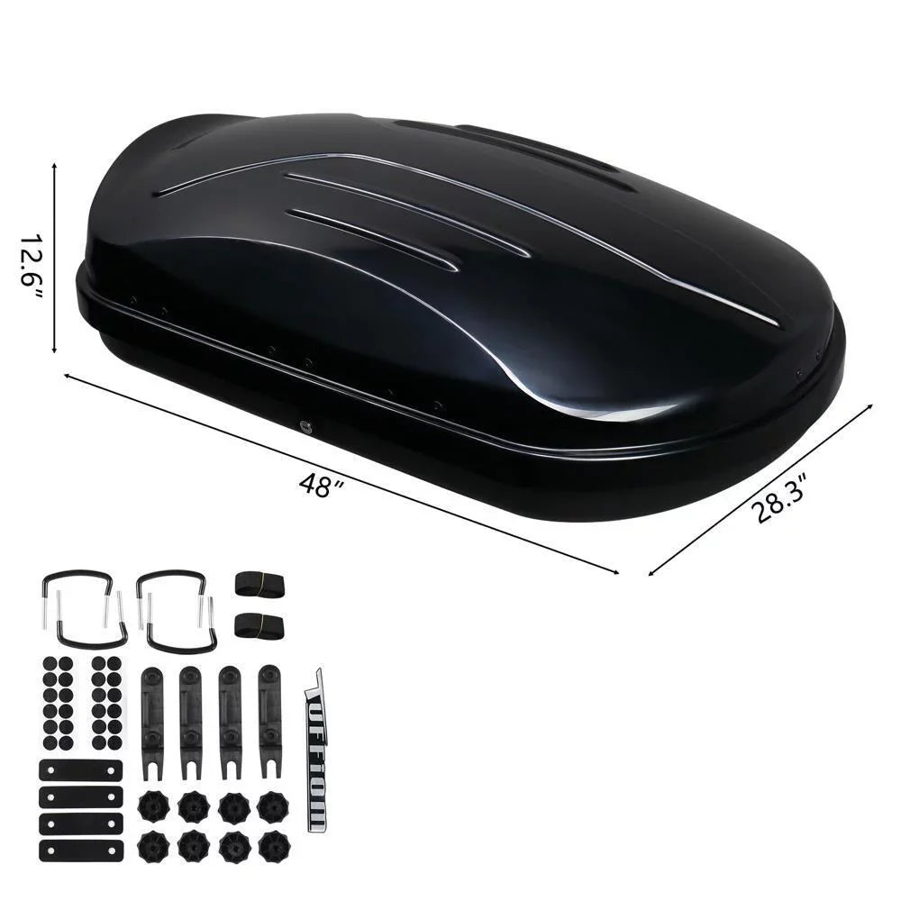 Box w/ Dual-Side Opening, Ft. Luggage Rooftop Keys, Carrier Cu. Cargo 8.83 Black