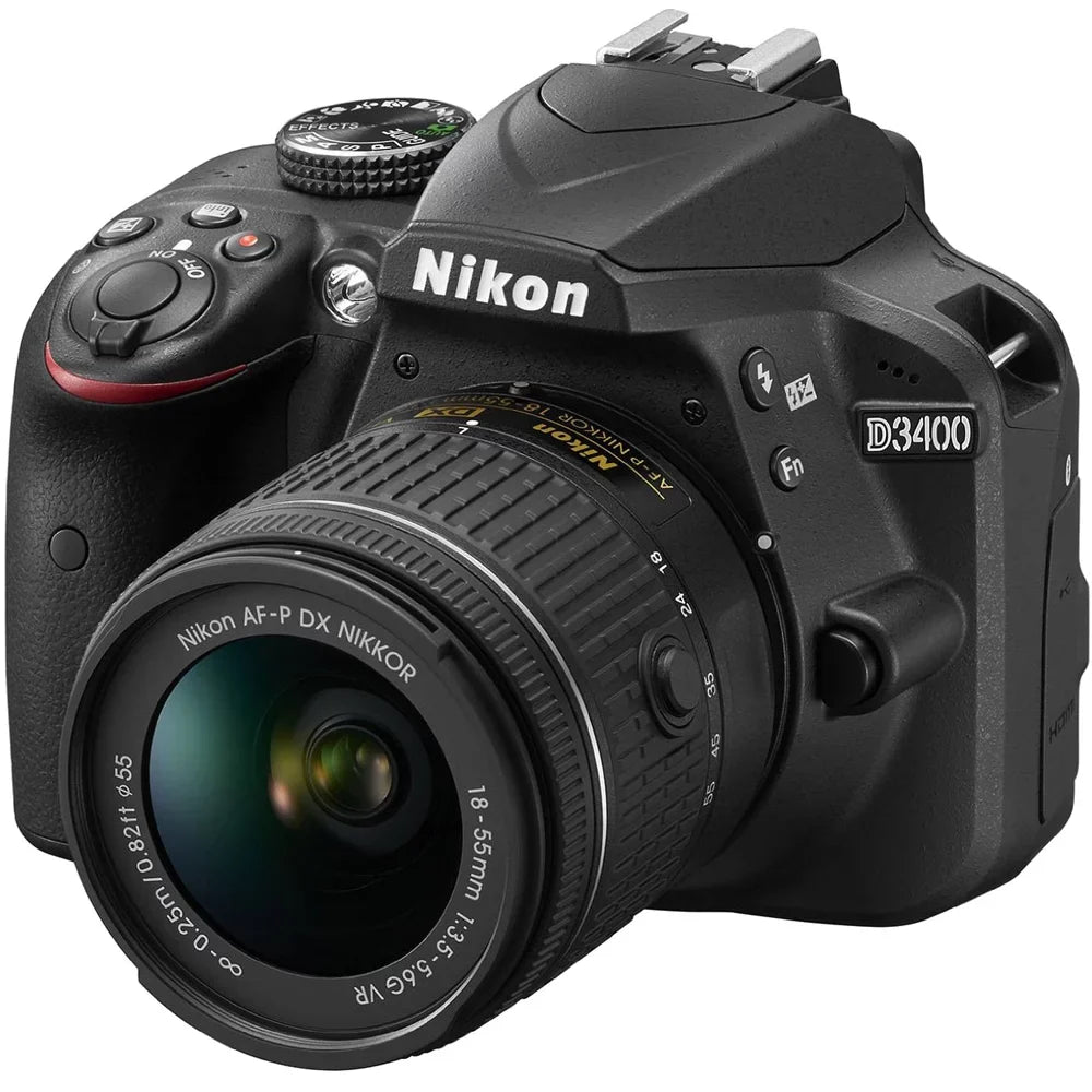 with DSLR 18-55mm MP Restored Nikon VR (Black) D3400 (Refurbished) Camera Kit 24.2 1571B Lens