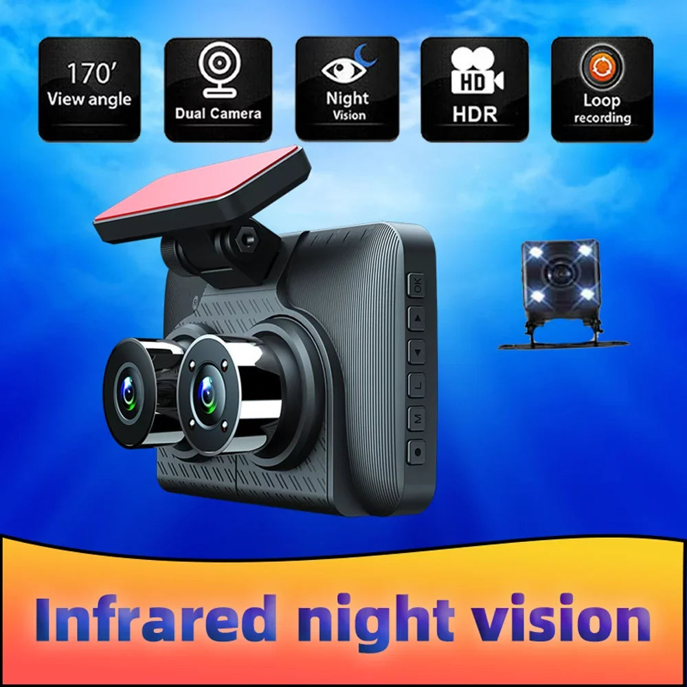Recorder, Safety Auto Cameras Recorder, 3 Walmart Cam, Wide Dash Camera Channel Triple Angle Car Driving