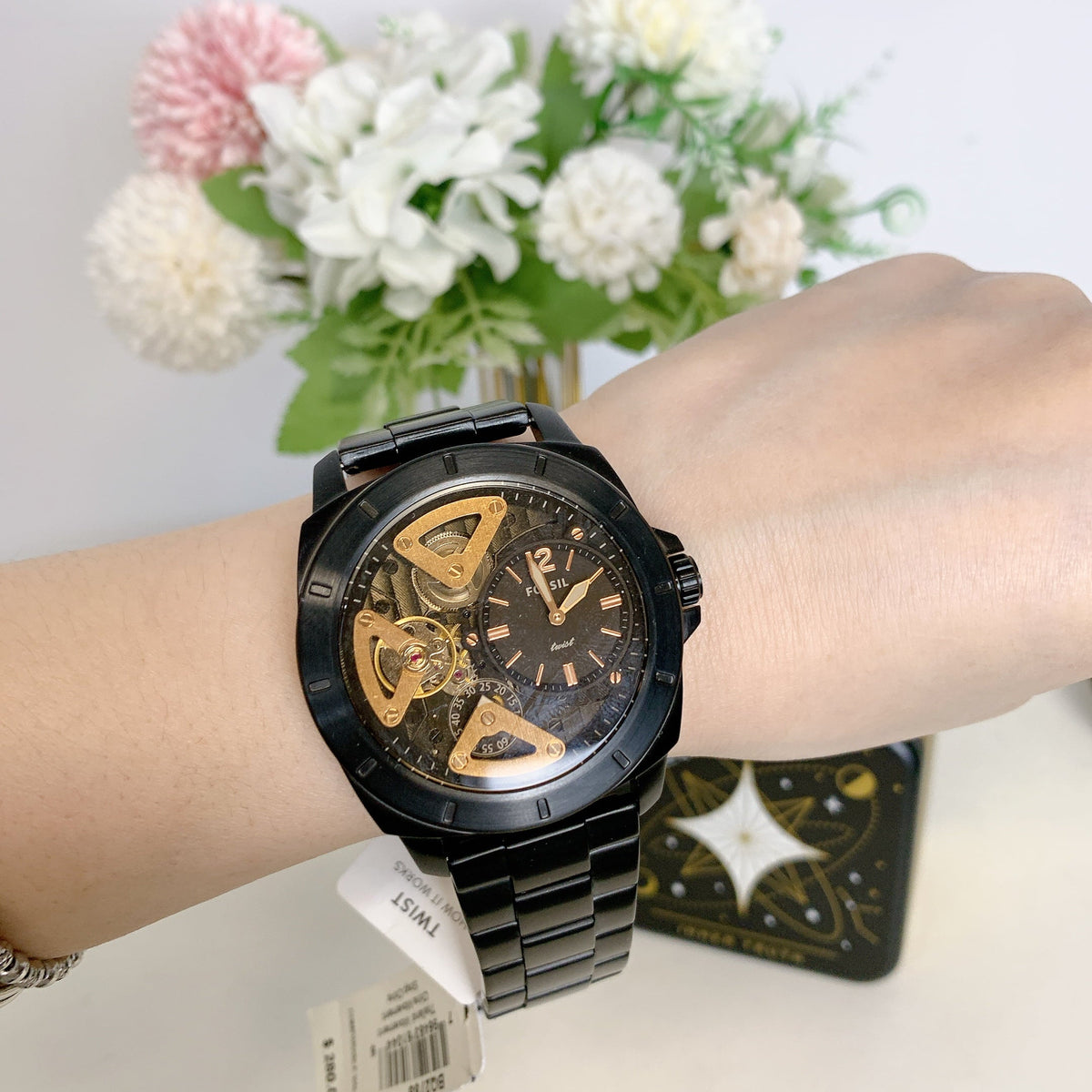 Fossil Twist Privateer Steel Stainless Black Watch BQ2788
