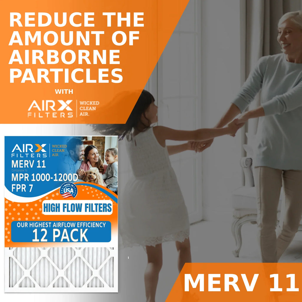 by 14x25x1 AIR. FILTERS in Pack of 1000, AIRX Rating, Pack Furnace of Filters High 7, Filters Comparable WICKED 12 1200, 12 USA to 11 FPR Made MERV Air Furnace Efficiency Filter MPR MPR CLEAN