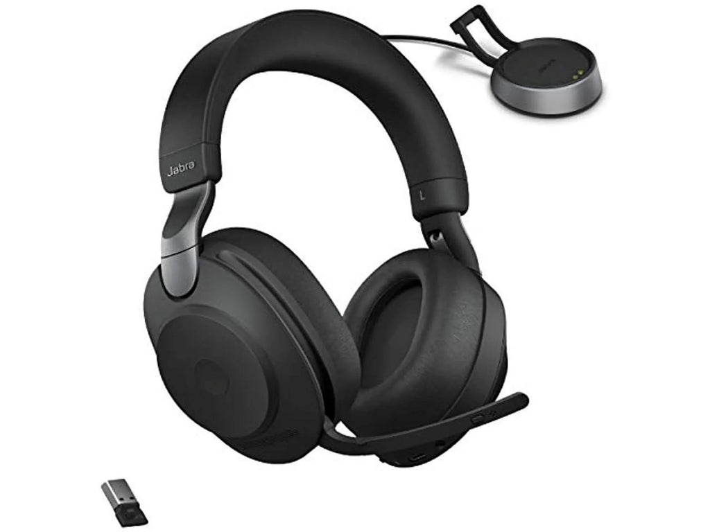 Battery Calls Wireless Life, Noise Bluetooth UC Advanced Cancelling Headphones Wireless Headphones 85 Music, Headset Hours for with Link380a, Stereo, and of Evolve2 37 Jabra Black -