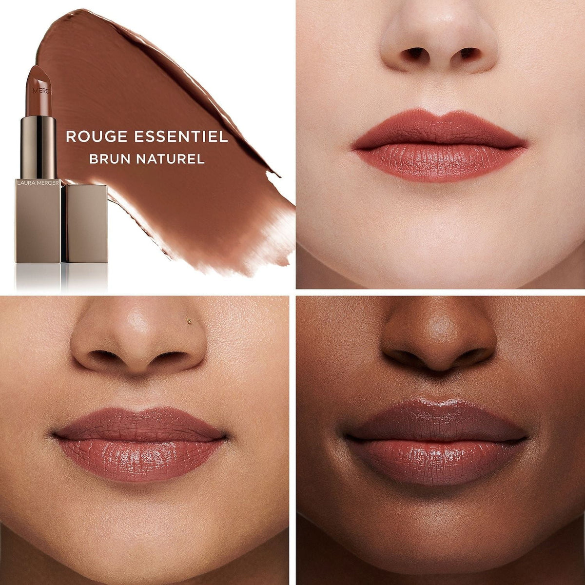 Lipstick neutral Essentiel brown Rouge - Cream Naturel Mercier Brun - Silky Laura